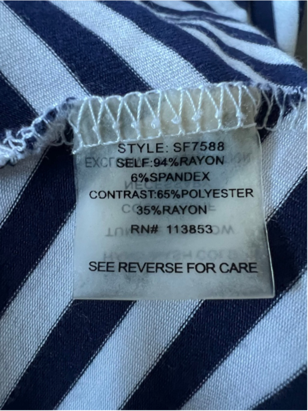 Market & Spruce Navy White Striped Sleeveless Dress M - Picture 6 of 6